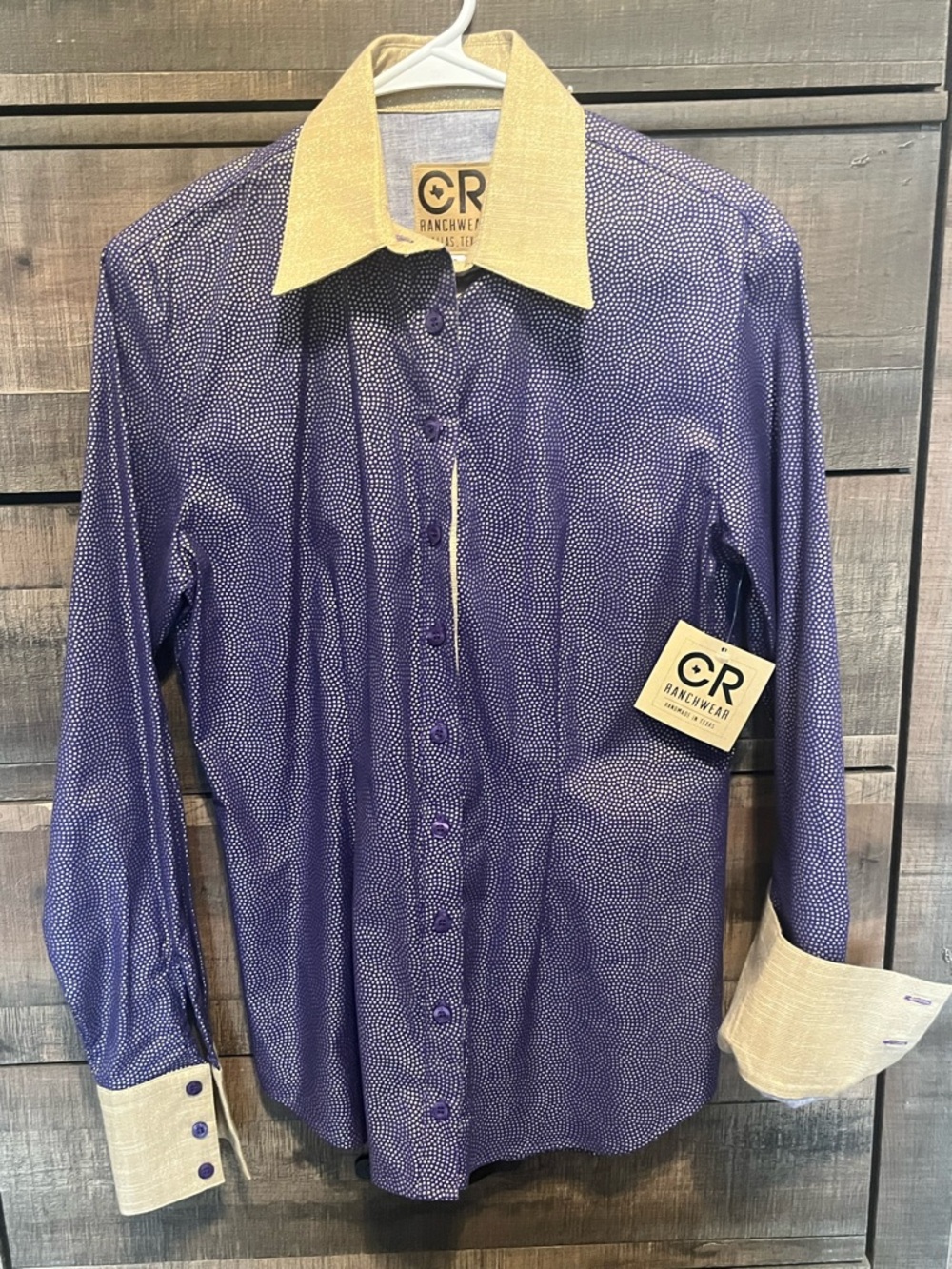 CR Ranchwear Tradition Heart of Gold Purple - Small